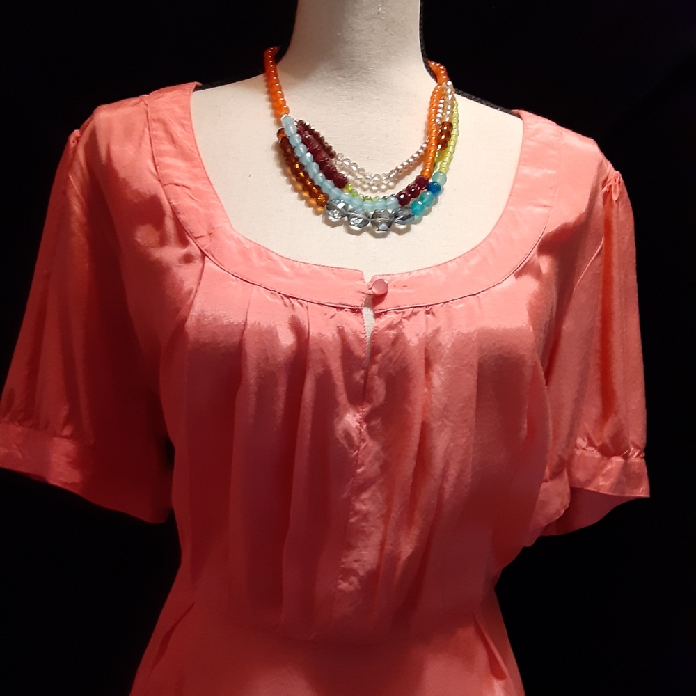 Coral casual dress